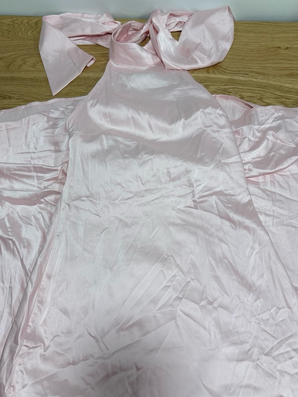 Cider Light Pink Satin Halter Slip